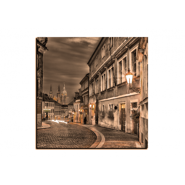 Obraz na plátně - Magické noční staré město - čtverec